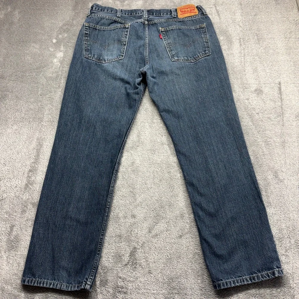 Levi's 514 Straight Fit Mens Size 38x32 Blue Good Zip Fly Denim Jeans